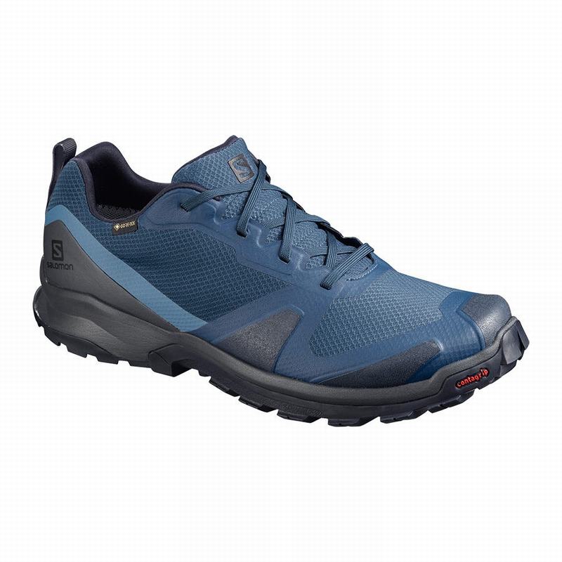 Zapatillas Trail Running Salomon Hombre Azul Marino / Negras - Salomon Argentina XA COLLIDER GTX ,21